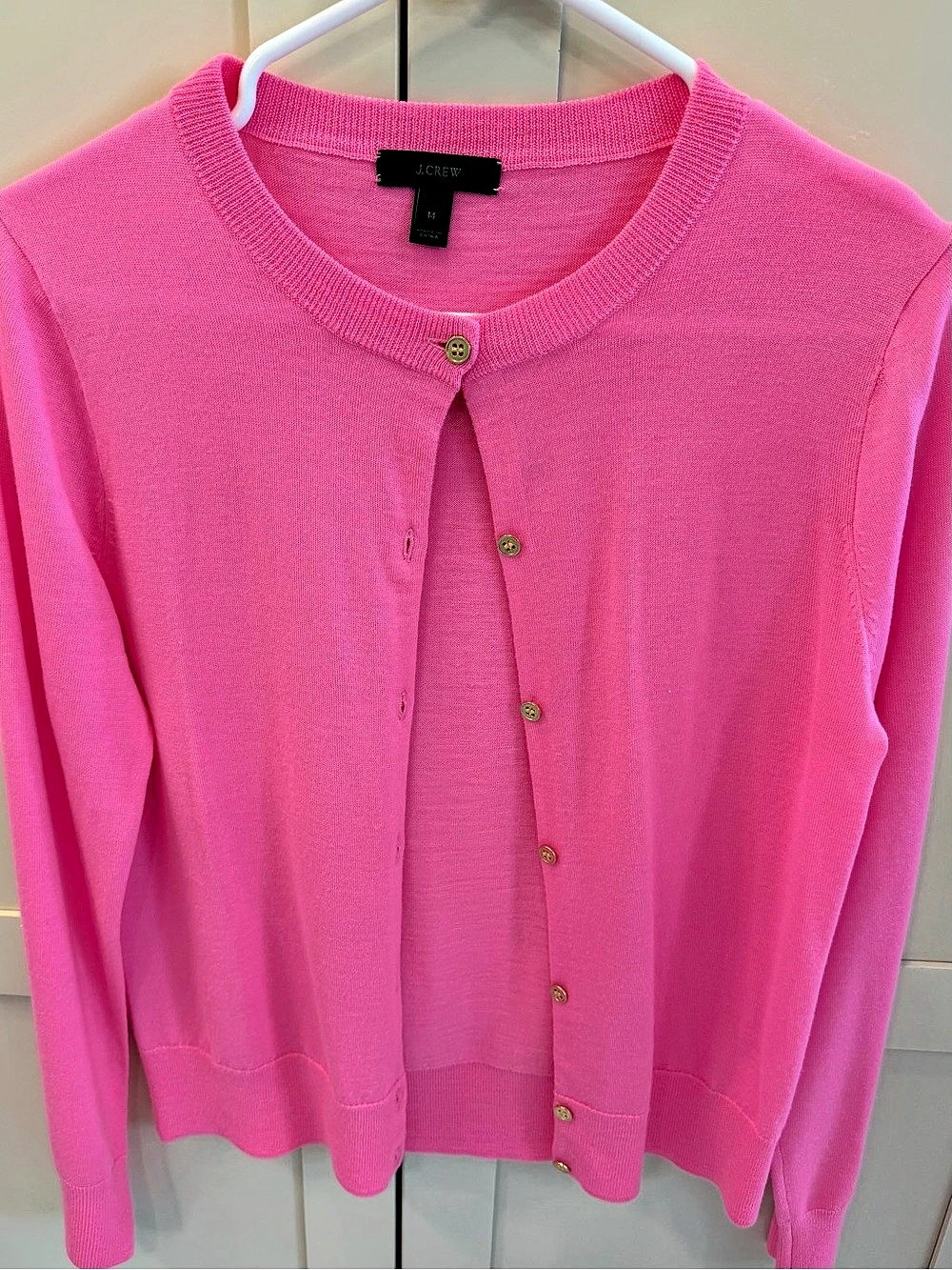 J.Crew Merino Wool Cardigan Pink Medium